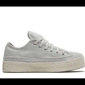 Womens converse chuck Taylor boho crochet platform size us 7.5